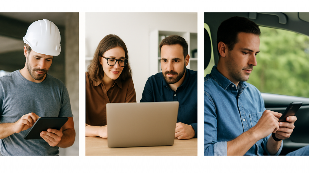 Handwerk, Dienstleistungsbranche, Außendienst